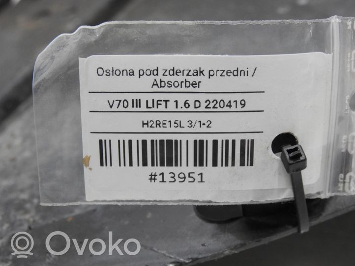 Volvo V70 Cache de protection inférieur de pare-chocs avant 