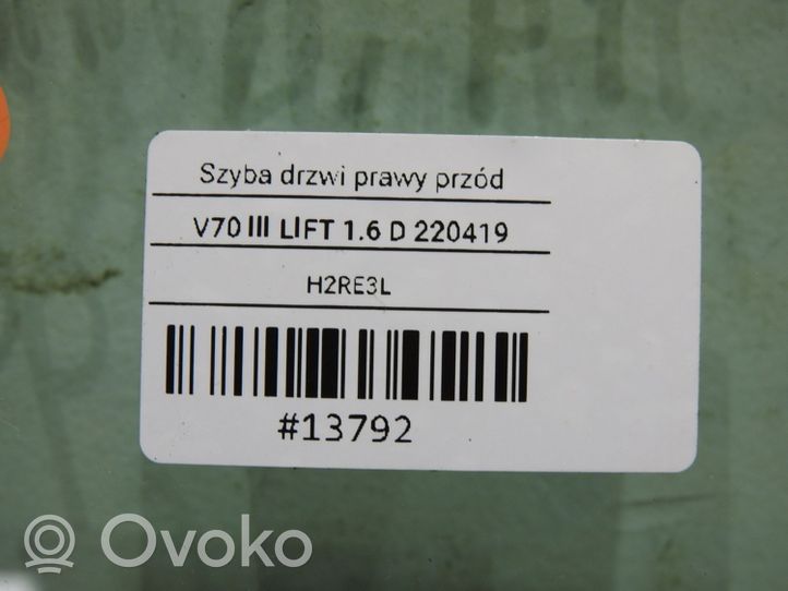 Volvo V70 Vetro del finestrino della portiera anteriore - quattro porte 43R-001106