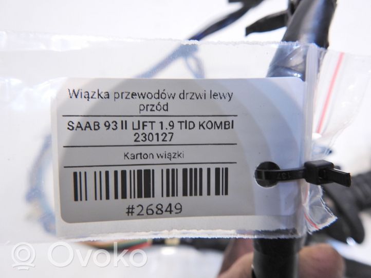 Saab 9-3 Ver2 Wiązka przewodów drzwi przednich 12759870