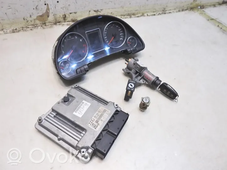 Audi A4 S4 B7 8E 8H Engine ECU kit and lock set 8E0910115K