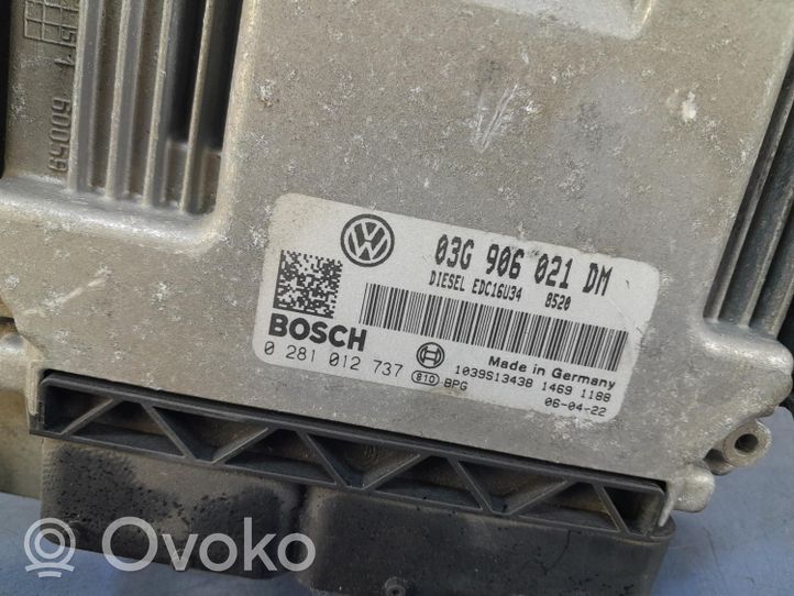 Volkswagen Touran I Unité de commande, module ECU de moteur 03G906021DM