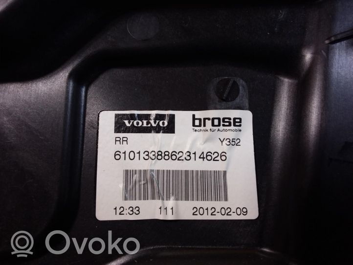 Volvo V60 Rear door window regulator with motor 30784313