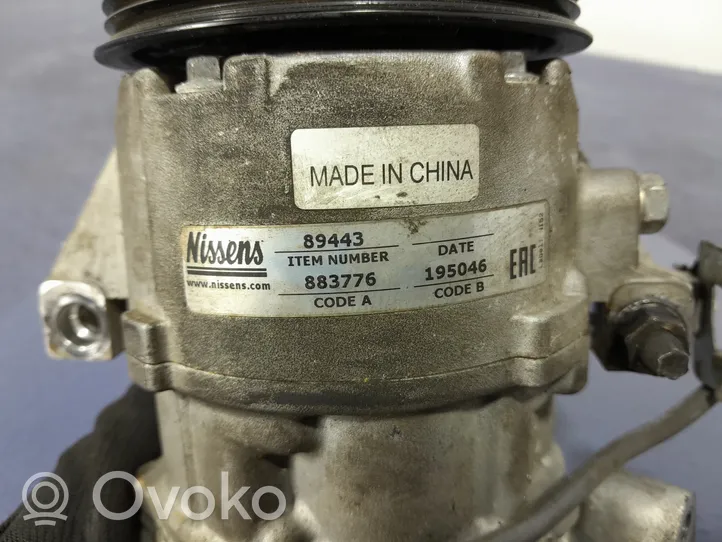 Toyota Yaris Ilmastointilaitteen kompressorin pumppu (A/C) 89443