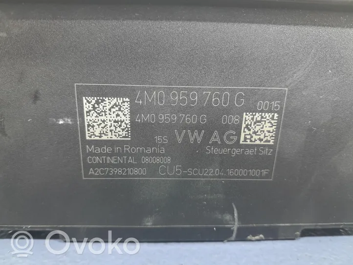 Audi Q7 4M Sēdekļa vadības modulis 4M0959760G