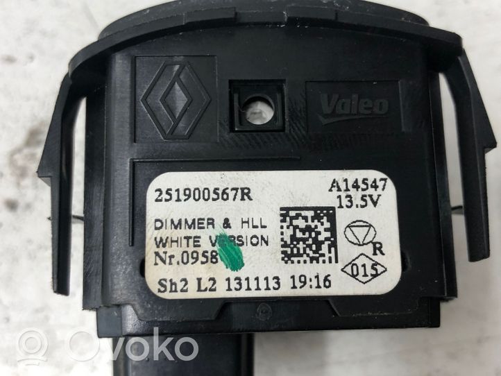 Renault Clio IV Ajovalojen korkeuden säätökytkin 251900567R