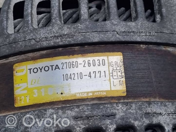 Toyota RAV 4 (XA30) Générateur / alternateur 2706026030