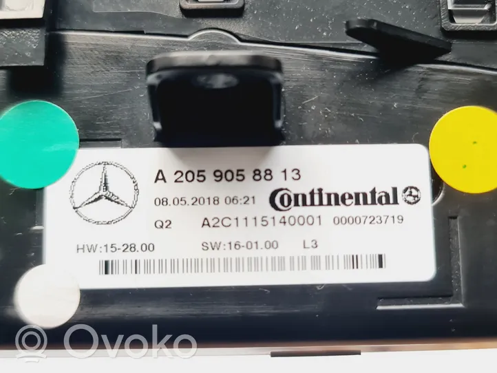 Mercedes-Benz GLC X253 C253 Ilmastoinnin ohjainlaite A2059058813