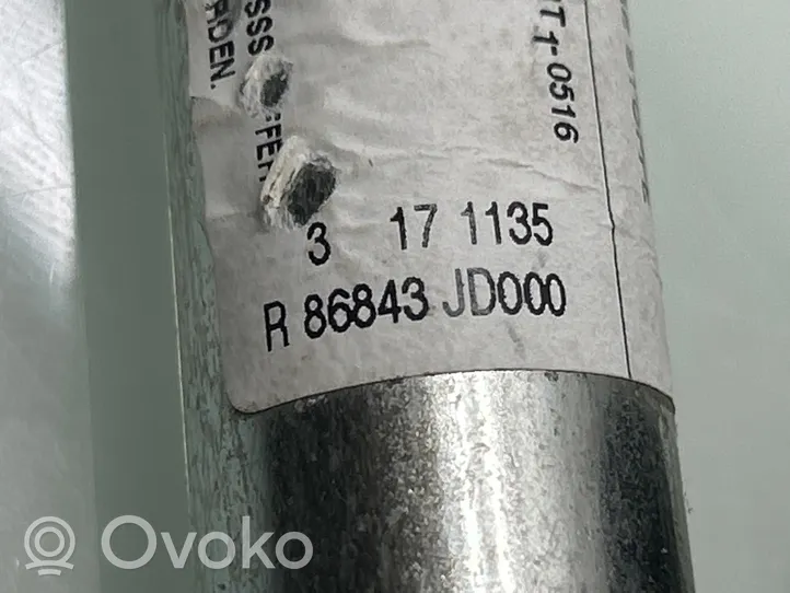 Nissan Qashqai Etuistuimen turvavyön solki 86843JD000