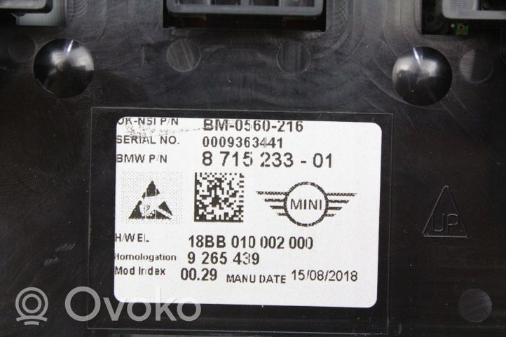 Mini Clubman F54 Tachimetro (quadro strumenti) 8715233