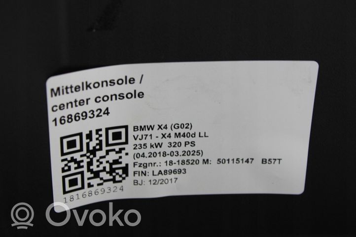 BMW X4 G02 Keskikonsoli 