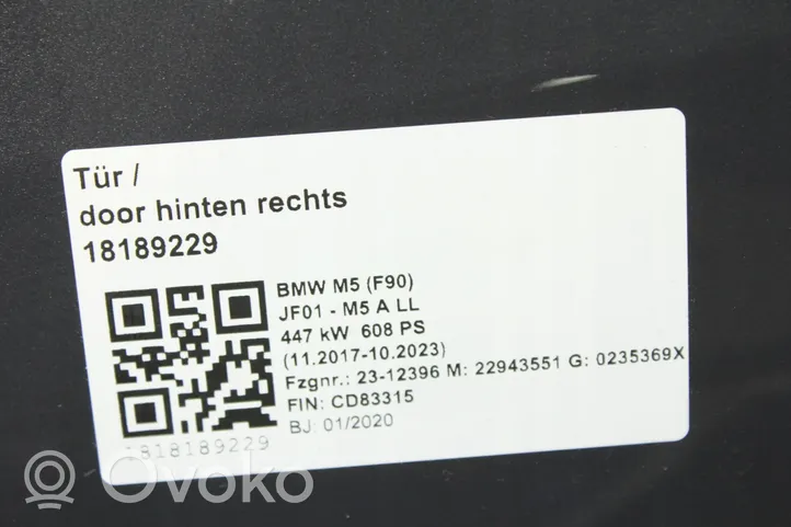 BMW 5 G30 G31 Porte arrière 7408964