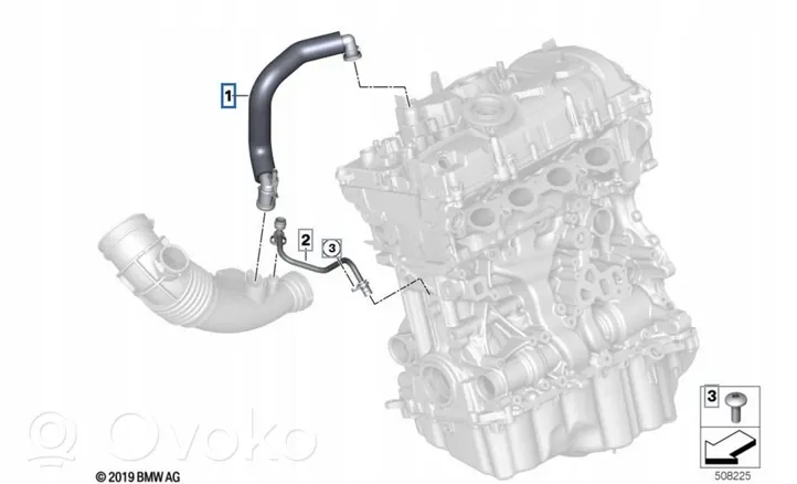 BMW 3 G20 G21 Tuyau de reniflard 7623745