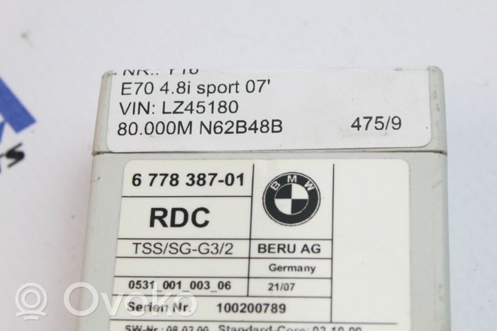 BMW 5 E60 E61 Vakaajan pitkittäiskiihtyvyystunnistin (ESP) 6 778 387