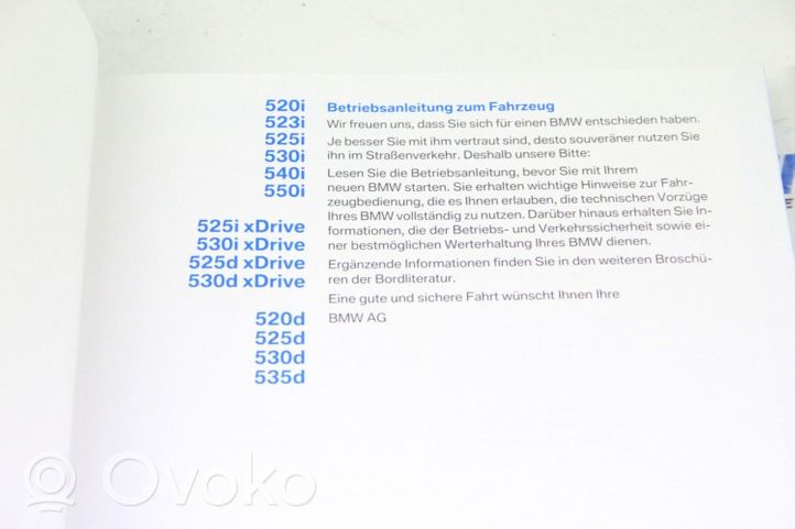 BMW 5 E60 E61 Owners service history hand book 