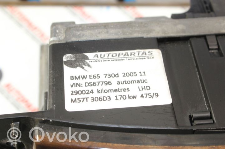 BMW 7 E65 E66 Compartimiento/consola central del panel 12145100