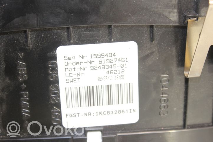 BMW 5 F10 F11 Tachimetro (quadro strumenti) 9249345