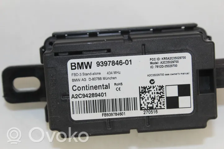 BMW 2 F22 F23 Module unité de contrôle d'antenne 9397846