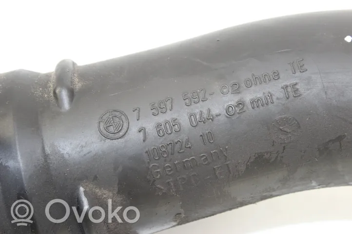 BMW 3 F30 F35 F31 Tube d'admission de tuyau de refroidisseur intermédiaire 7597592