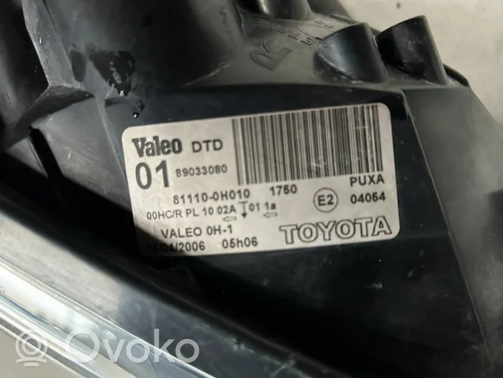 Toyota Aygo AB10 Etu-/ajovalon valaisimen sarja 811100H010