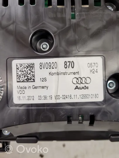 Audi A3 S3 8V Spidometras (prietaisų skydelis) 8V0920870