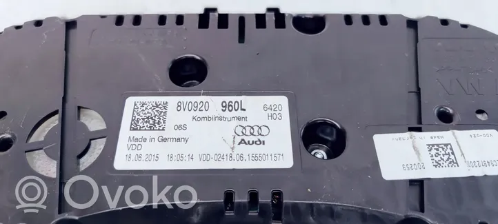 Audi A3 S3 8V Spidometras (prietaisų skydelis) 8V0920960L