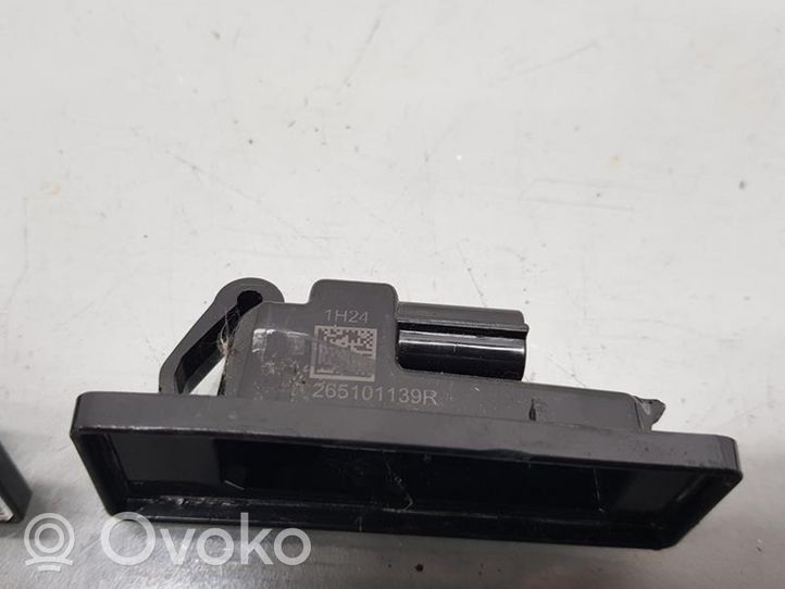 Renault Arkana Lampa oświetlenia tylnej tablicy rejestracyjnej 265101139R