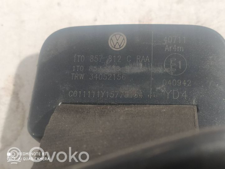 Volkswagen Touran I Takaistuimen turvavyö 1T0857812C