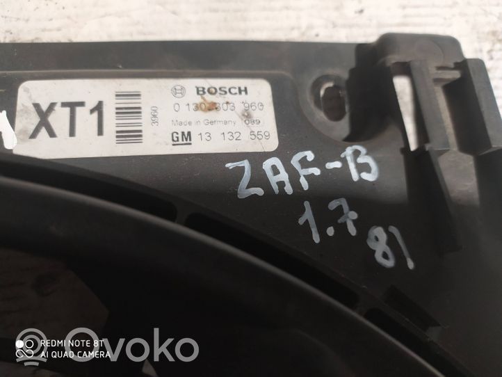 Opel Zafira B Osłona wentylatora chłodnicy 13132559