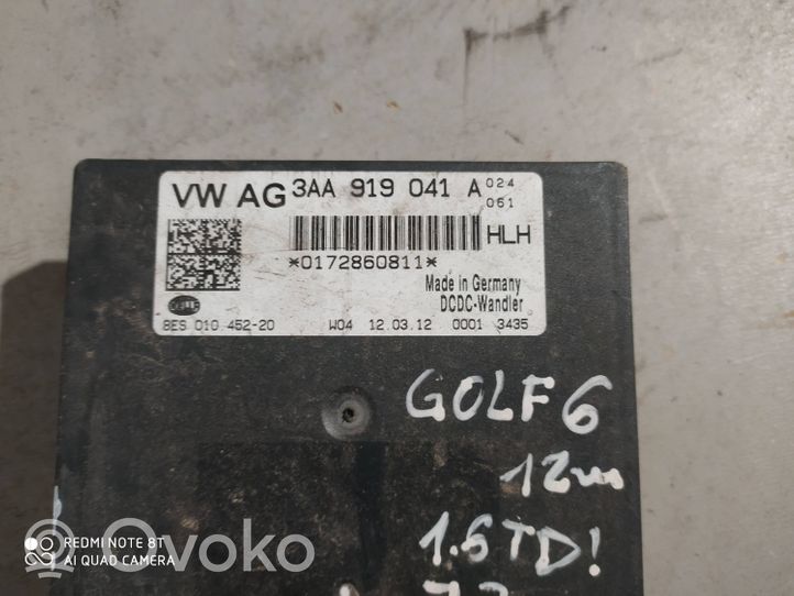 Volkswagen Golf VI Įtampos keitiklis/ keitimo modulis 3AA919041A