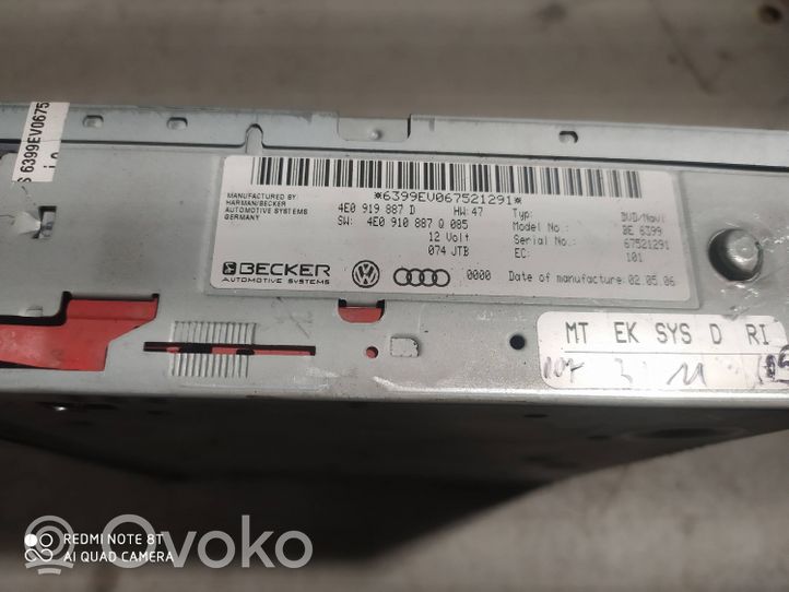 Audi Q7 4L Navigacijos (GPS) CD/DVD skaitytuvas 4E0919887D