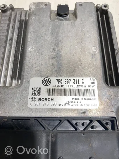 Volkswagen Touareg II Calculateur moteur ECU 7P0907311C