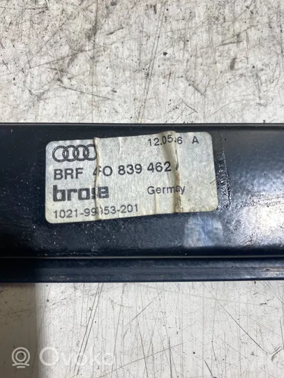 Audi A6 S6 C6 4F Meccanismo di sollevamento del finestrino posteriore senza motorino 4F0839462