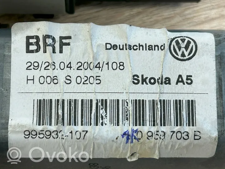 Skoda Octavia Mk2 (1Z) Silniczek podnośnika szyby drzwi przednich 1K0959703B