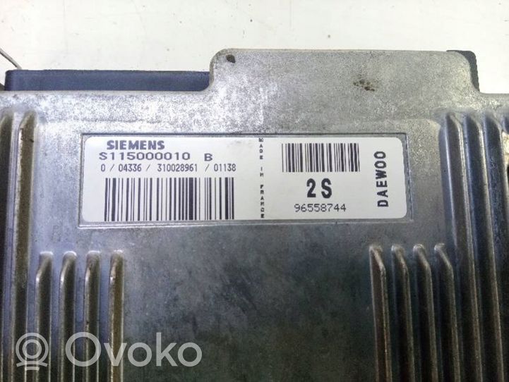 Daewoo Matiz Calculateur moteur ECU S115000010B 96558744