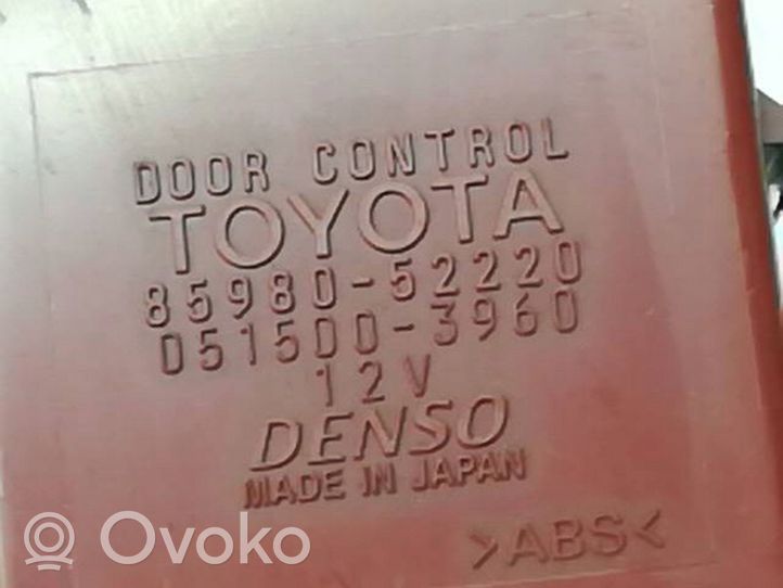 Toyota Yaris Muut ohjainlaitteet/moduulit 85980-52220