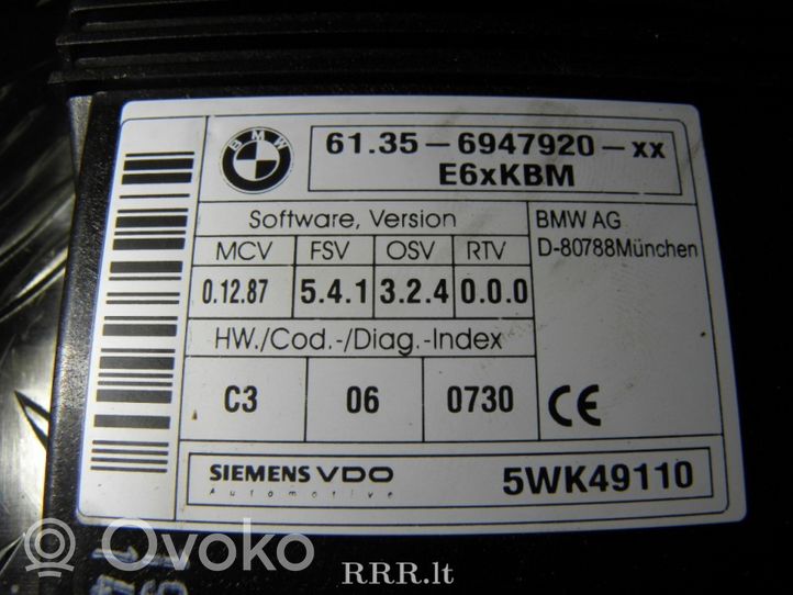 BMW 5 E60 E61 Korin keskiosan ohjainlaite 61356947920