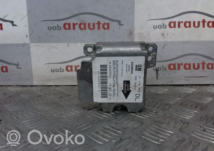 Opel Astra G Turvatyynyn ohjainlaite/moduuli 24416703