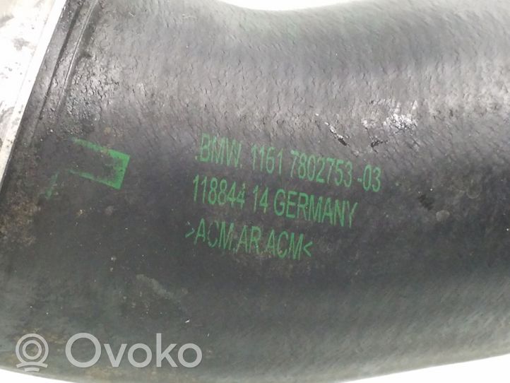 BMW X1 E84 Tube d'admission de tuyau de refroidisseur intermédiaire 7802753