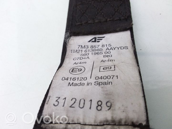 Ford Galaxy Pas bezpieczeństwa trzeciego rzędu 7M3857815