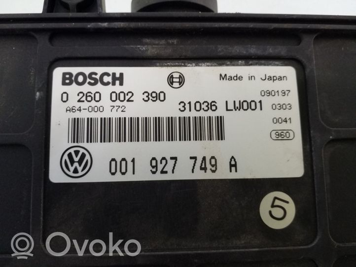 Volkswagen Polo III 6N 6N2 6NF Gearbox control unit/module 001927749A