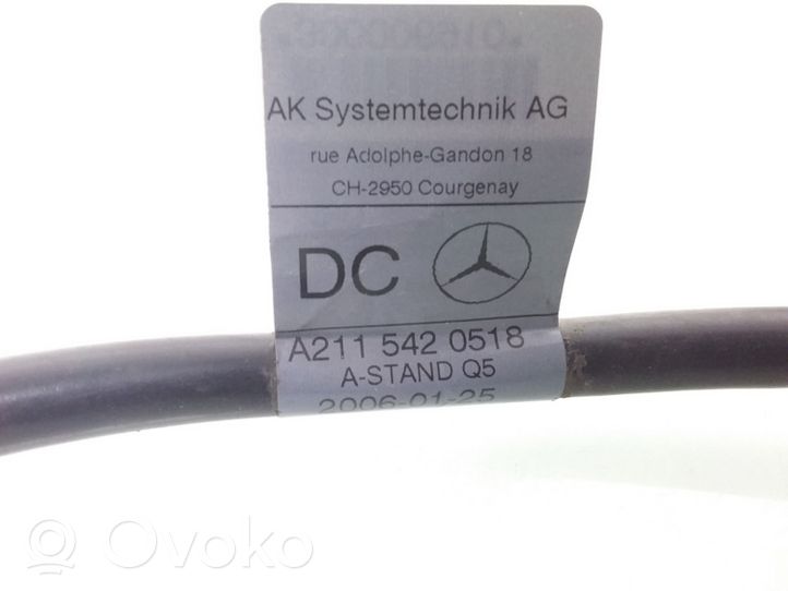 Mercedes-Benz E W211 Cavo negativo messa a terra (batteria) A2115420518