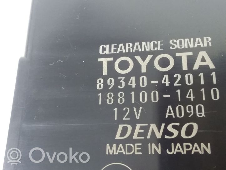 Toyota RAV 4 (XA40) Pysäköintitutkan (PCD) ohjainlaite/moduuli 8934042011