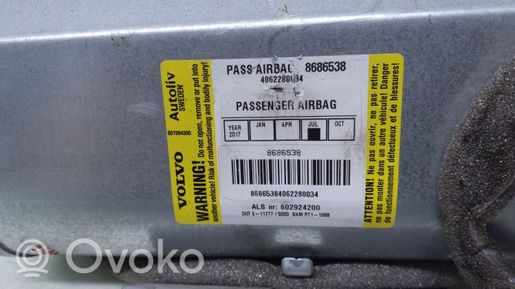 Volvo V70 Poduszka powietrzna Airbag pasażera 8686538