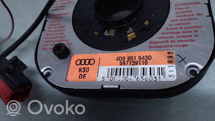 Audi A4 S4 B5 8D Turvatyynyn liukurenkaan sytytin (SRS-rengas) 4D0951543D