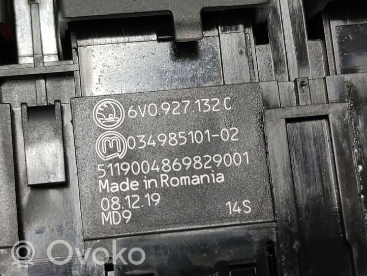 Skoda Fabia Mk3 (NJ) Przycisk świateł awaryjnych 6V0927132C