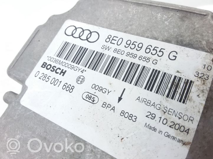 Audi A4 S4 B7 8E 8H Turvatyynyn ohjainlaite/moduuli 8E0959655G