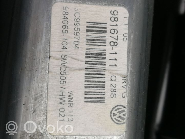 Volkswagen PASSAT B6 Elektryczny podnośnik szyby drzwi tylnych 3C4839756H