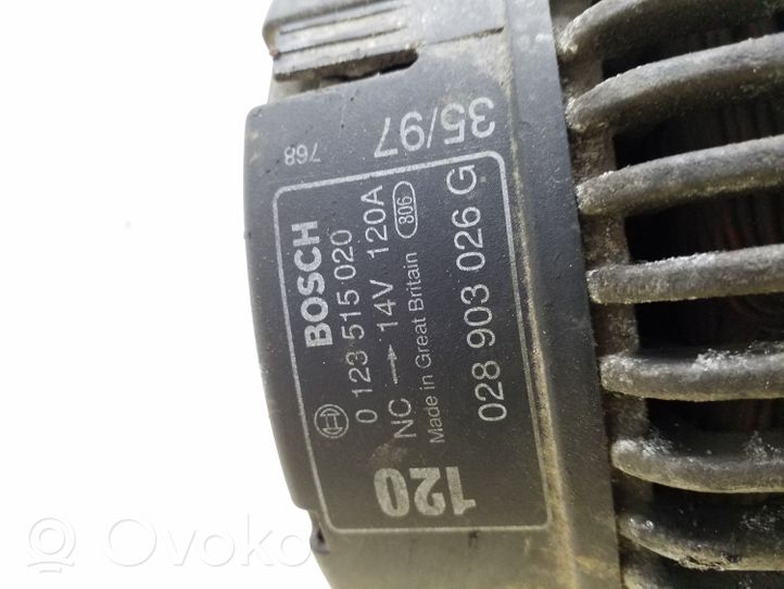 Volkswagen Sharan Generator/alternator 0123515020