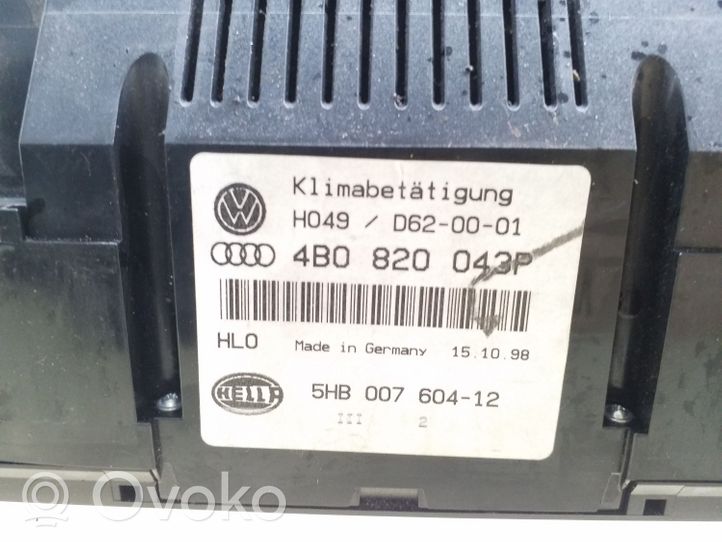 Audi A6 S6 C5 4B Ilmastoinnin ohjainlaite 4B0820043P