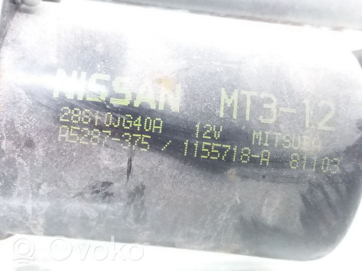 Nissan X-Trail T31 Motor y varillaje del limpiaparabrisas delantero 28810JG40A